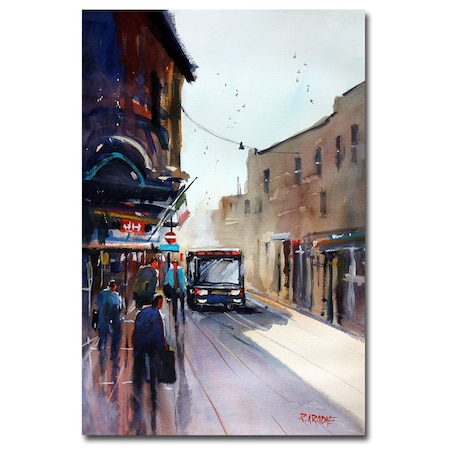 Ryan Radke 'Italian Bus Stop' Canvas Art,16x24